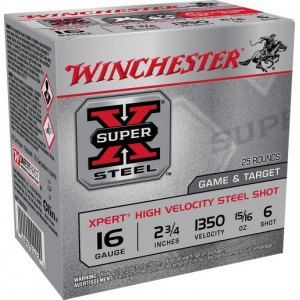 chester Super X Xpert High Velocity 16 Gauge 2.75 15/16 Oz 6 Shot 25 Bx/ 10 Cs Ammo