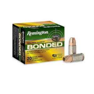 ington Ammunition Golden Saber Defense 9mm P 124 Gr Brass Jacket Hollow Point (BJHP) 20 Bx/ 25 Cs Ammo