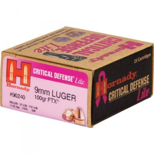 nady Critical Defense Handgun 9mm Lite 100 Gr. FTX 25 Rd. Ammo