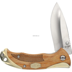 Old Timer Pakkawood Spring Pakkawood Spring Assist 2.8 Drop Point Clip Folder, Litho Peggable Box - Aob Products Company