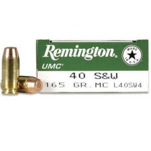 ington Ammunition 23746 UMC 40 S&W 165 Gr Full Metal Jacket (FMJ) 50 Bx/ 10 Cs Ammo