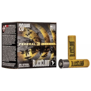 eral Black Cloud FS Steel 20 Gauge 3 1oz #2 Shot 25 Round Box Ammo