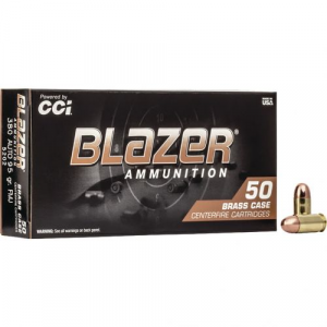  Blazer Brass Pistol .380 ACP 95 Gr. FMJ 50 Rd. Ammo