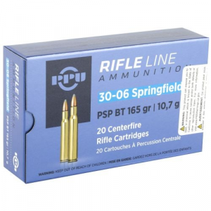  Standard Rifle 30-06 Springfield 165 Gr Pointed Soft Point (PSP) 20 Bx/ 10 Cs Ammo