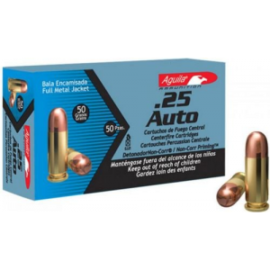 ila .25 ACP 50GR FMJ 50rd Box Ammo