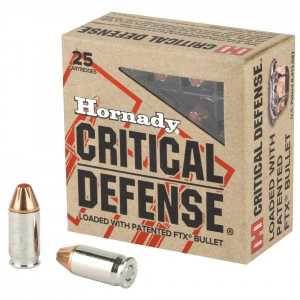 nady Critical Defense 380 ACP 90gr FTX 25 Round Box Ammo