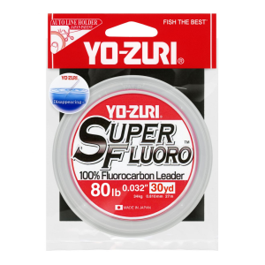 Yo-Zuri SuperFluro Fishing Line, Clear, 80lb Break Strength, 30 Yards - Yo-Zuri