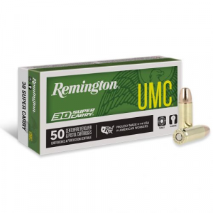 ington UMC Handgun 30 Super Carry 100 Gr. FMJ 50 Rd. Ammo