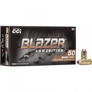  Blazer Brass Pistol 40 S&W 165 Gr. FMJ Flat Nose 50 Rd. Ammo