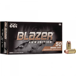  Blazer Brass Pistol 40 S&W 180 Gr. FMJ Flat Nose 50 Rd. Ammo