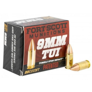 t Scott Munitions TUI Solid Copper 9mm 80 Gr 20 Round Box Ammo