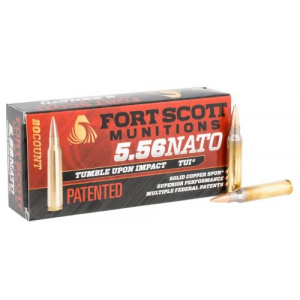 t Scott Munitions TUI Solid Copper 5.56 NATO 55 Gr 20 Round Box Ammo