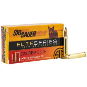  Sauer Elite Hunting Varmint & Predator .223 Remington 55 Gr Extreme Expansion Tip 20 Bx/ 10 Cs Ammo