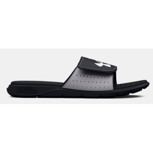 UA Ignite Pro Slides, Men's, Black and White, 13 - Under Armour