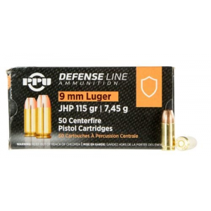  Defense 9mm Luger 115 Gr Jacketed Hollow Point (JHP) 50 Bx/ 20 Cs Ammo