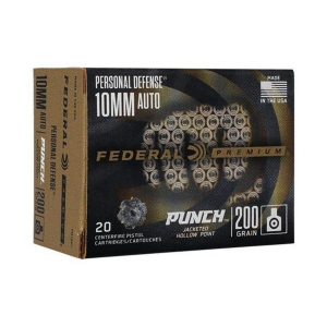 eral Personal Defense Punch 10mm Auto 200 Gr Jacketed Hollow Point 20rd Box Ammo