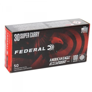 eral American Eagle 30 Super Carry 100gr FMJ 50 Round Box Ammo