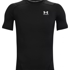 UA Men's HeatGear Armour Short Sleeve Black/White 3XL - Under Armour