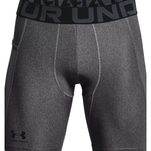 UA Men's HeatGear Armour Compression Shorts Carbon Heather/Black 2X - Under Armour