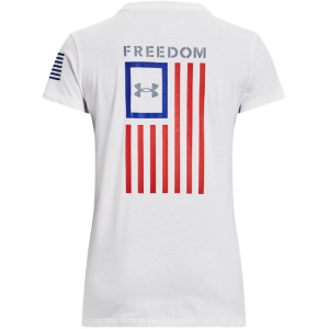 UA Women's Freedom Flag T-Shirt White/Royal X-Large - Under Armour