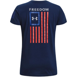 UA Women's Freedom Flag T-Shirt Academy/Royal Medium - Under Armour