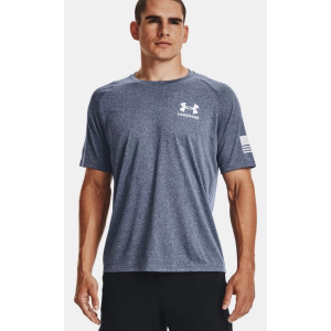 Under Armour Tech Freedom Short Sleeve T-Shirt, Academy Light Heather, Men's, M - Under Armour