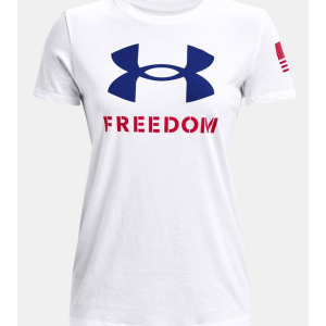 UA Freedom Logo T-Shirt, Women's, White, 2XL - Under Armour