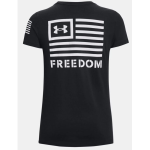UA Freedom Banner T-Shirt, Women's, Black, 2XL - Under Armour