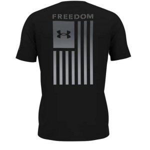 UA Freedom Flag Gradient T-Shirt, Men's, Black, S - Under Armour