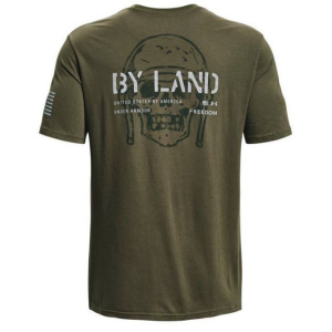 UA Freedom By Land T-Shirt, Men's, OD Green, 2XL - Under Armour