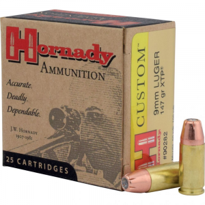 nady Custom Pistol 9mm 147 Gr. XTP Hollow Point 25 Rd. Ammo