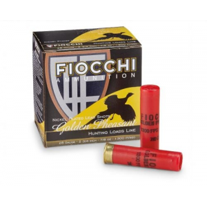 cchi Golden Pheasant Nickel Plated Lead 28 Gauge 25 Round Box Ammo