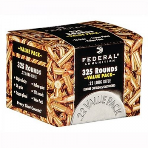 eral Value Pack .22 LR 36gr CPHP 325 Bx/ 10 Cs Ammo