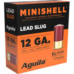 ila Minishell 12 Gauge Slug 1.75 7/8 Oz 25 Round Box Ammo