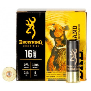 wning BXD Upland 16 Gauge 2.75 1 1/8 Oz 6 Shot 25 Bx/ 10 Cs Ammo