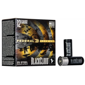 eral Black Cloud FS Steel 12 Gauge 2.75 1 1/8 Oz 3 Shot 25 Bx/ 10 Cs Ammo