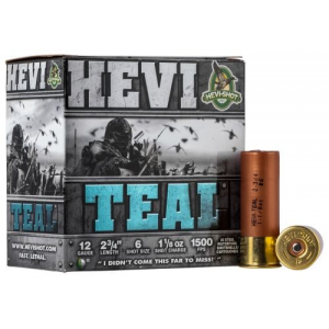 I-Shot Hevi-Teal 12 Gauge 2.75 1 1/8 Oz #6 Shot 1500fps 25rd Box Ammo