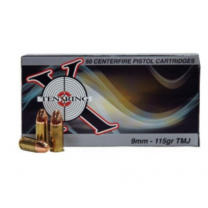  Ten Ring Total Metal Jacket 9mm 50 Round Box Ammo