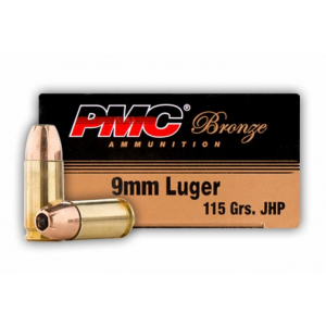  9MM 115 Grain Jacketed Hollow Point 50rd Box Ammo