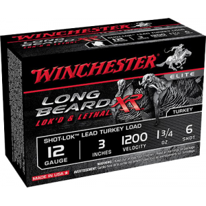 chester Long Beard XR Shot-Lok Lead Shot 12 Gauge 6 Shot 10 Round Box Ammo