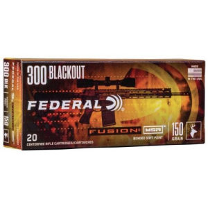 eral Fusion MSR 300 AAC Blackout 150gr MSR Soft Point 20 Round Box Ammo