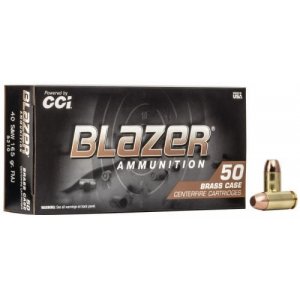  Blazer Brass Full Metal Jacket 40 S&W 165 Gr 50 Round Box Ammo