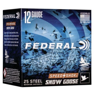 eral Speed-Shok Snow Goose 12 Gauge 3 1 1/4 Oz BB Shot 25 Bx/ 10 Cs Ammo