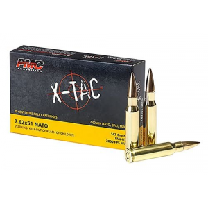  X-TAC Full Metal Jacket Boat Tail 7.62x51 20 Round Box Ammo