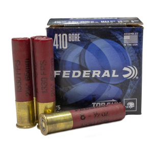 eral Top Gun Sporting 410 Gauge 2.5 1/2 Oz #8 Shot 25rd Box Ammo