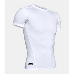 Tactical HeatGear Compression Short Sleeve T-Shirt White Medium - Under Armour