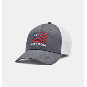 UA Men's Fish Hunter Mesh Cap Pitch Gray/White Small/Medium - Under Armour