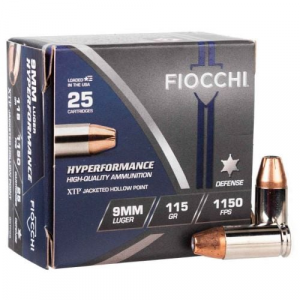 cchi Hyperformance 9mm Luger 115GR Hornady XTP Hollow Point 25rd Box Ammo