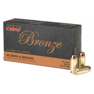  Bronze Full Metal Jacket 40 S&W 165 Gr 50 Round Box Ammo