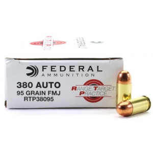 eral Range And Target .380 ACP 95 GR Full Metal Jacket 50rd Box Ammo